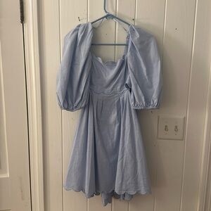 Puff Sleeve mini dress Tie Back